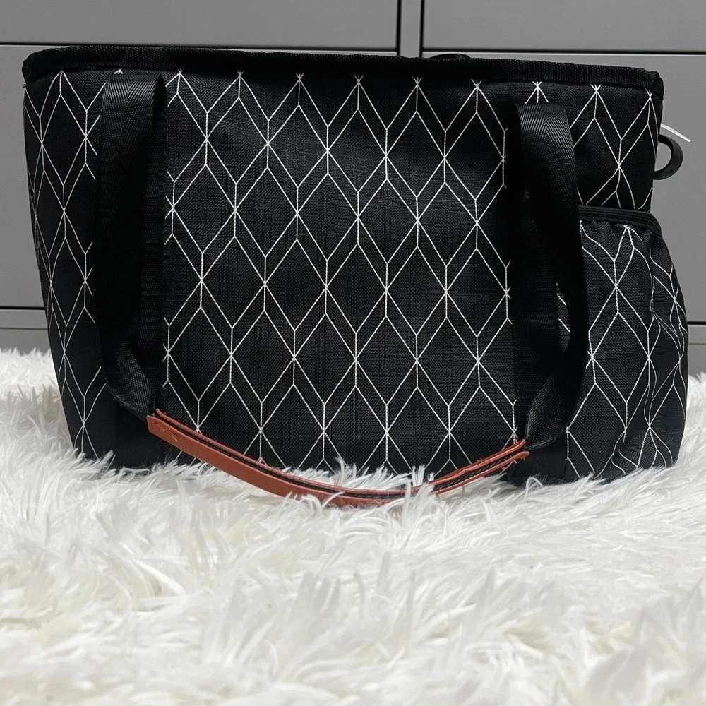 Stylish Black and Brown Tote Bag - Picture 2 of 4